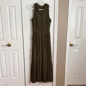 Banana Republic Dark Olive Maxi Dress